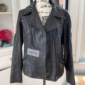 Saks Fifth Avenue Leather Jacket (Size M)